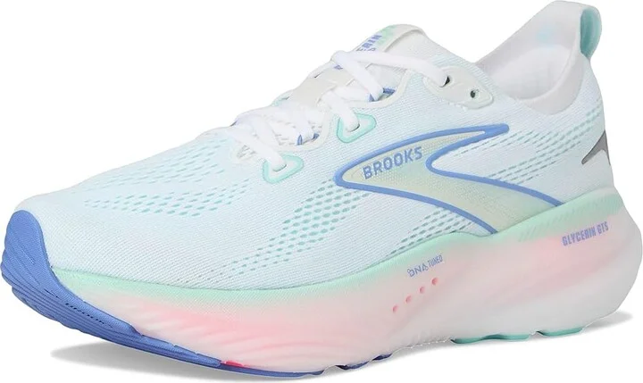 Brooks Glycerin GTS 22 Women's Running Shoes White/Limpet Shell/Amparo Blue : 10.5 B - Medium, Synthetic - Image 5