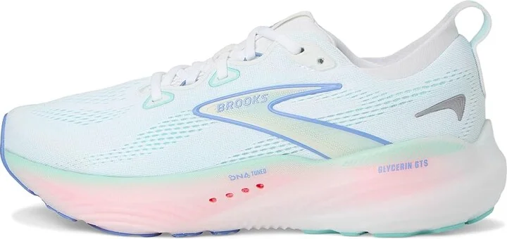 Brooks Glycerin GTS 22 Women's Running Shoes White/Limpet Shell/Amparo Blue : 10.5 B - Medium, Synthetic - Image 6