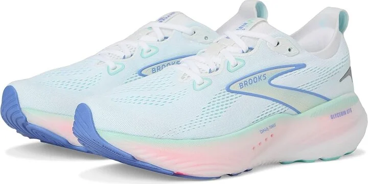 Brooks Glycerin GTS 22 Women's Running Shoes White/Limpet Shell/Amparo Blue : 10.5 B - Medium, Synthetic