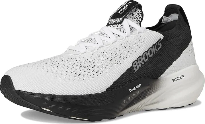 Brooks Glycerin StealthFit 22 Men's Running Shoes White/Grey/Black : 10 D - Medium, Synthetic - Image 5