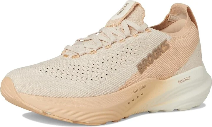 Brooks Glycerin StealthFit 22 Women's Running Shoes Almond Peach/Almond/Portabella : 6.5 B - Medium, Synthetic - Image 5