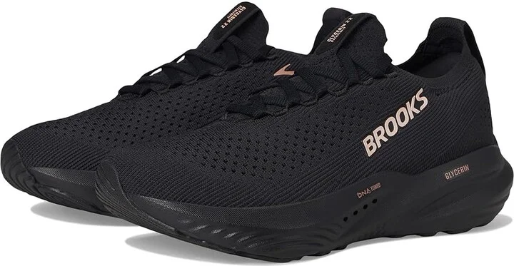Brooks Glycerin StealthFit 22 Women's Running Shoes Black/Grey/Rose Gold : 8 B - Medium, Synthetic