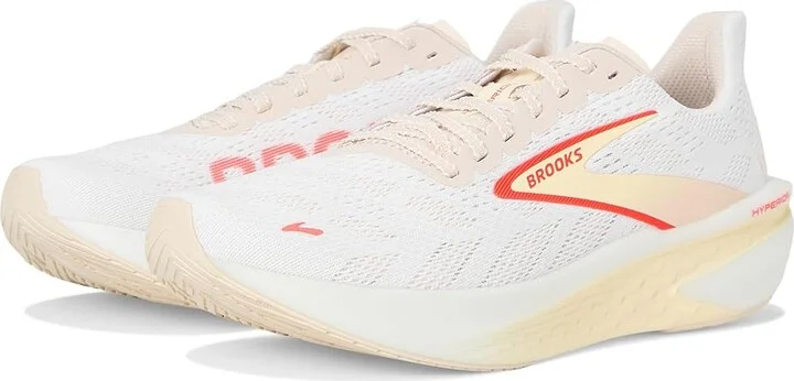 Brooks Hyperion 2 Women's Running Shoes White/Peach/Coral : 7.5 B - Medium, Rubber