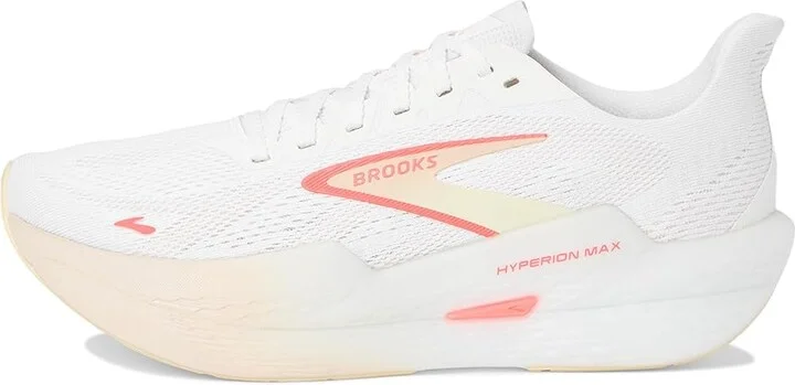Brooks Hyperion Max 2 Women's Running Shoes White/Peach/Coral : 9 B - Medium, Rubber - Image 6