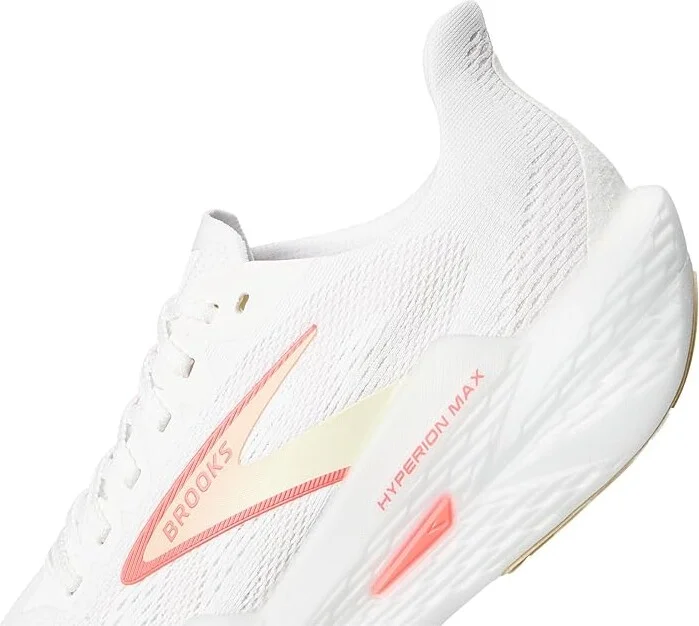 Brooks Hyperion Max 2 Women's Running Shoes White/Peach/Coral : 9 B - Medium, Rubber - Image 7