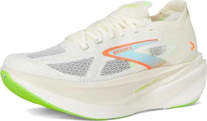 Brooks Hyperion Max 3 Women's Running Shoes Coconut/Green Gecko/Pink Clay : 7 B - Medium, Textile - Image 5