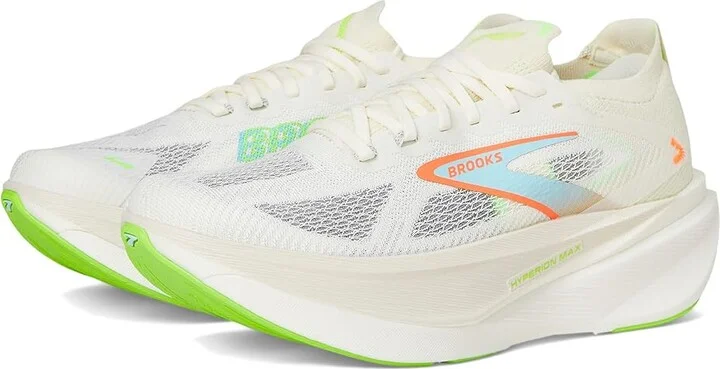 Brooks Hyperion Max 3 Women's Running Shoes Coconut/Green Gecko/Pink Clay : 7 B - Medium, Textile