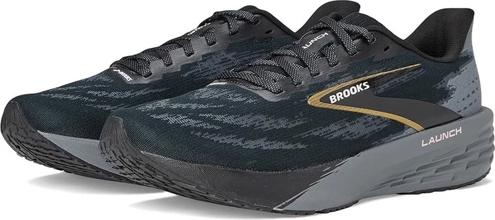 Brooks Launch 11 Men's Running Shoes Black/Grey/Gold : 10 D - Medium, Synthetic