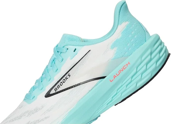 Brooks Launch 11 Women's Running Shoes White/Atomizer/Pink Clay : 8 B - Medium, Synthetic - Image 7