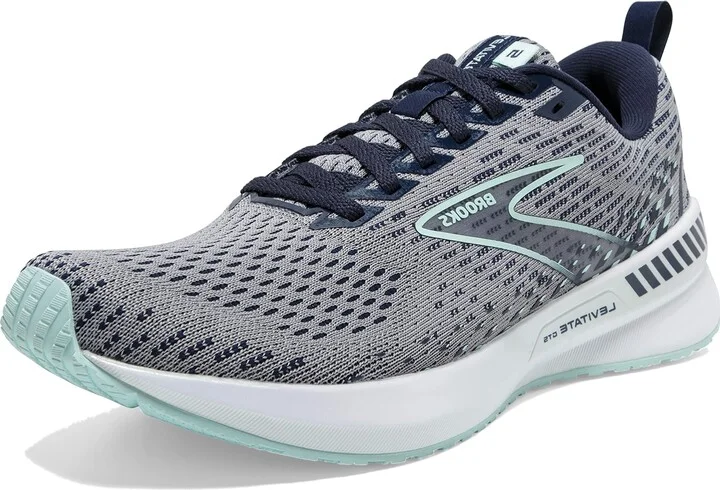 Brooks Levitate GTS 5 Women's Supportive Running Shoe - Grey/Peacoat/Blue Light - 5