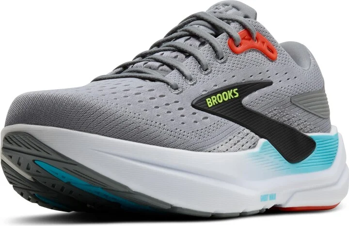 Brooks Men’s Ghost Max 3 Neutral Running & Walking Shoe - Primer Grey/Antarctica/Red - 13 Medium