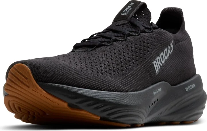 Brooks Men’s Glycerin Stealthfit 22 Neutral Running Shoe - Black/Black - 9 Medium