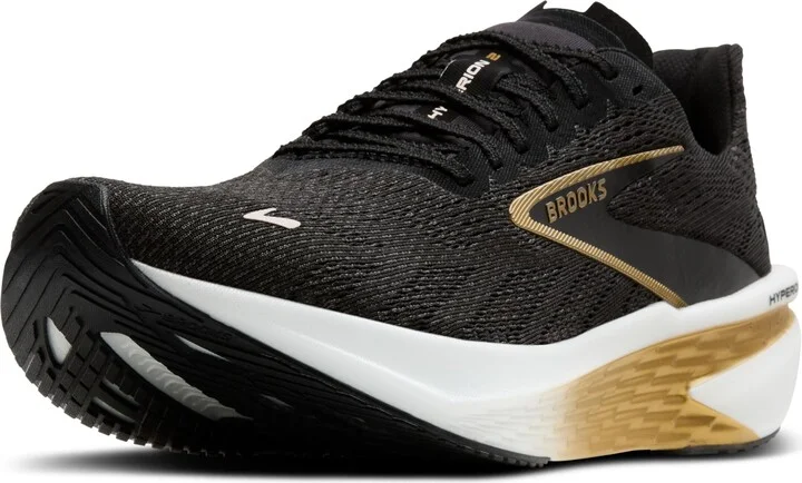 Brooks Men’s Hyperion 2 Neutral Running Shoe - Black/Gold/Pink - 12 Medium