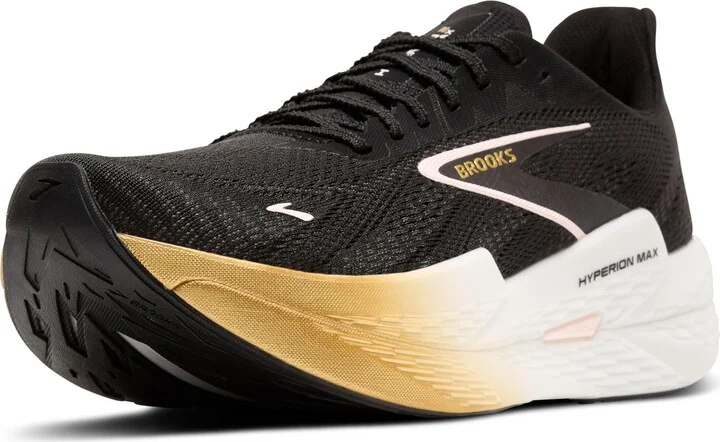 Brooks Men’s Hyperion Max 2 Neutral Running Shoe - Black/Gold/Pink - 10 Medium
