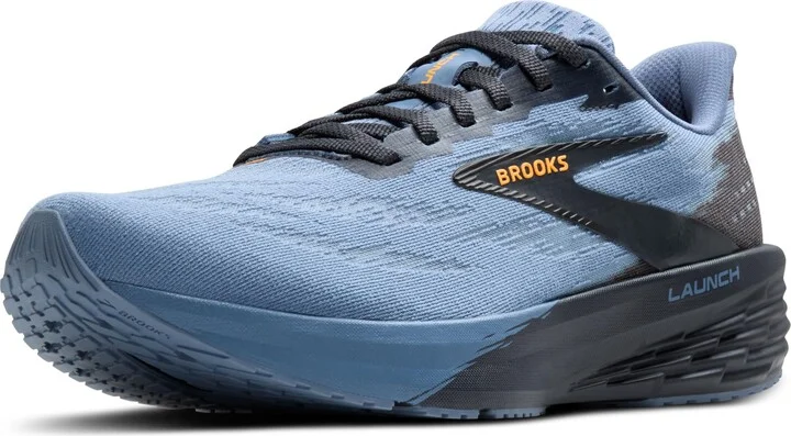 Brooks Men’s Launch 11 Neutral Running Shoe - Country Blue/Ebony/Orange - 8.5 Medium