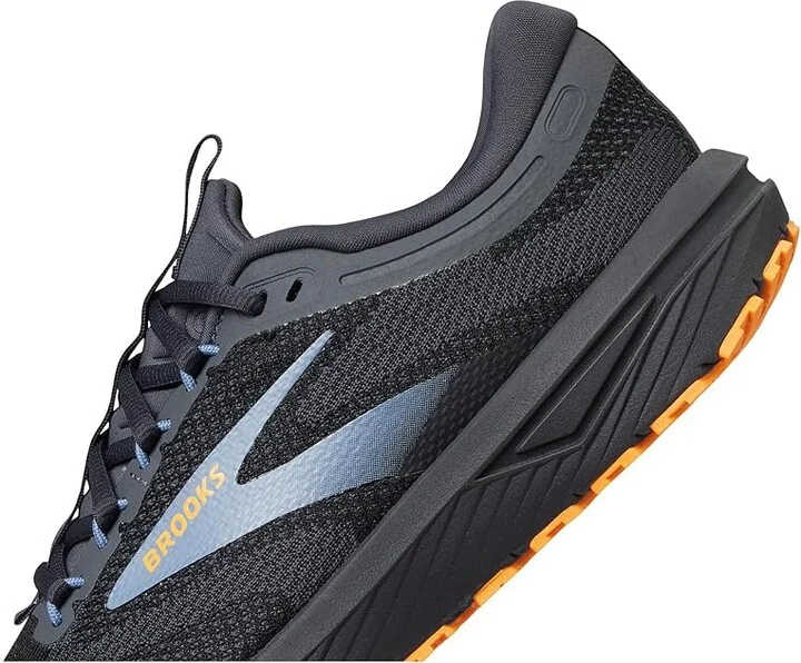 Brooks Revel 7 Men's Running Shoes Black/Country Blue/Orange : 9 D - Medium, Synthetic - Image 7