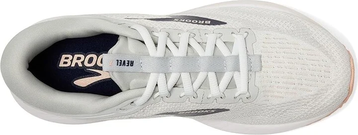 Brooks Revel 7 Women's Running Shoes Oyster/White/Tropical Peach : 7 B - Medium, Rubber - Image 2
