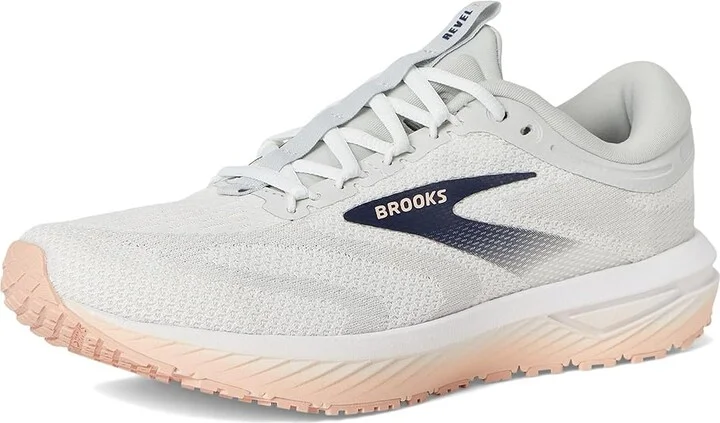 Brooks Revel 7 Women's Running Shoes Oyster/White/Tropical Peach : 7 B - Medium, Rubber - Image 5