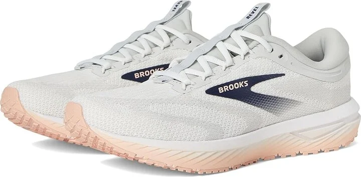 Brooks Revel 7 Women's Running Shoes Oyster/White/Tropical Peach : 7 B - Medium, Rubber