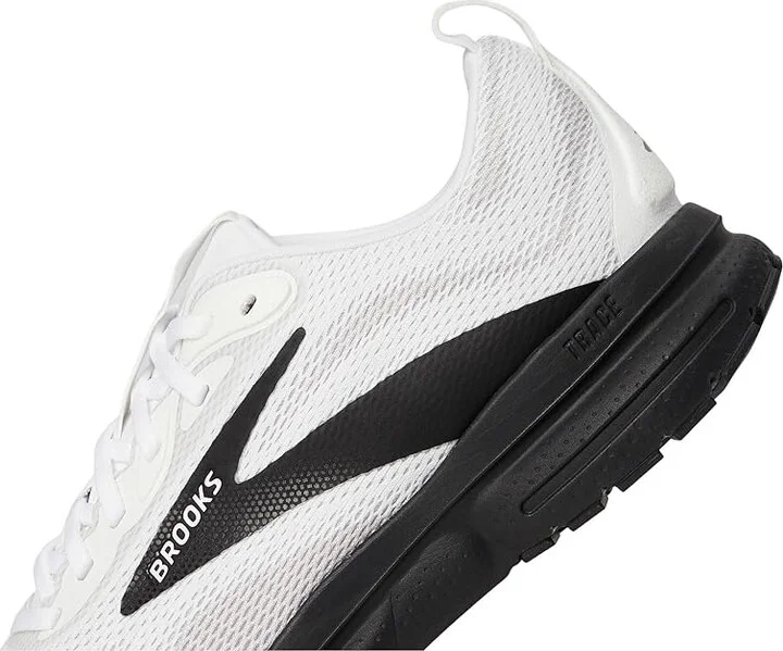 Brooks Trace 4 Men's Running Shoes Bright White/Oyster/Black : 12 D - Medium, Rubber - Image 7