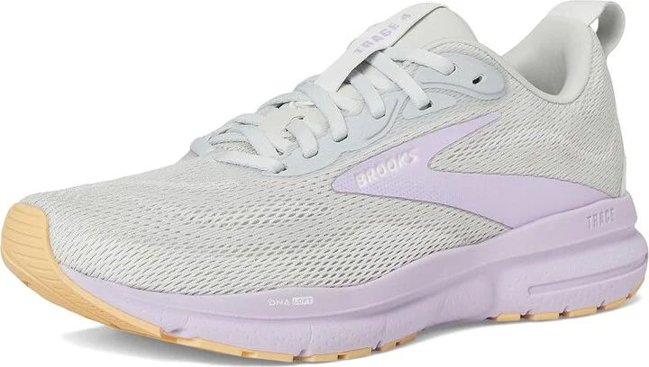 Brooks Trace 4 Women's Running Shoes Oyster/Purple/Sherbert : 5 B - Medium, Rubber - Image 5