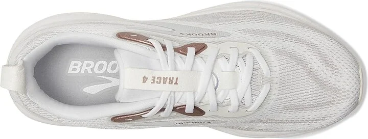Brooks Trace 4 Women's Running Shoes White/Oyster/Rose : 6 B - Medium, Rubber - Image 2