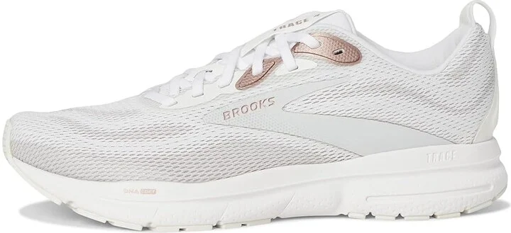 Brooks Trace 4 Women's Running Shoes White/Oyster/Rose : 6 B - Medium, Rubber - Image 6