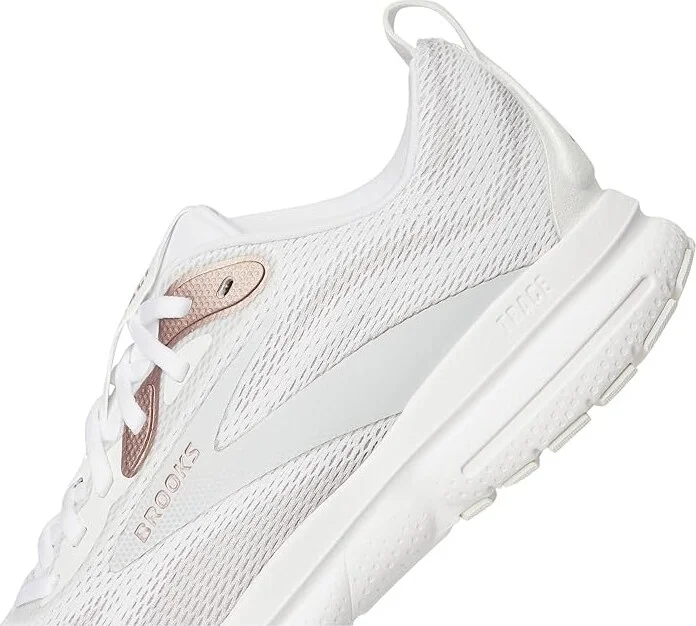 Brooks Trace 4 Women's Running Shoes White/Oyster/Rose : 6 B - Medium, Rubber - Image 7