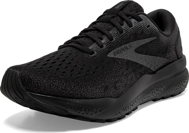 Brooks Women’s Ghost 16 Neutral Running Shoe - Black/Black/Ebony - 6.5 Medium