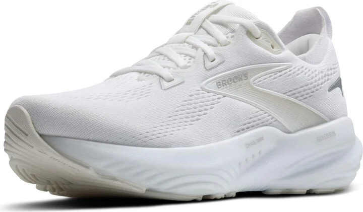 Brooks Women’s Glycerin 22 Neutral Running Shoe - White/White/Grey - 7 Medium