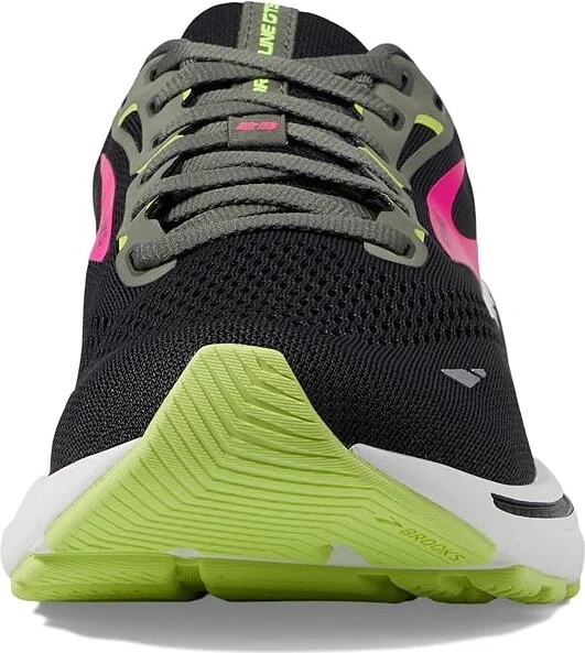 Brooks Women's Adrenaline GTS 23 Women's Shoes Black/Gunmetal/Sharp Green : 7 2A - Narrow, Synthetic - Image 3