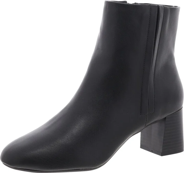 BROOKS Womens Laceless Faux Leather Ankle Boots
