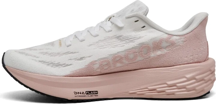 Brooks Women's Launch 11 Running Sneakers from Finish Line - White, Gold, Pink - Image 2