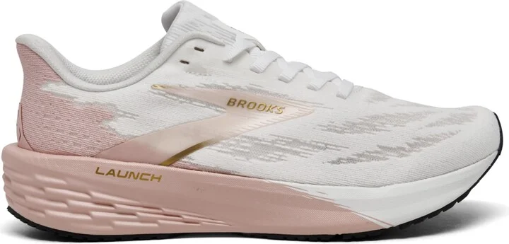 Brooks Women's Launch 11 Running Sneakers from Finish Line - White, Gold, Pink - Image 3