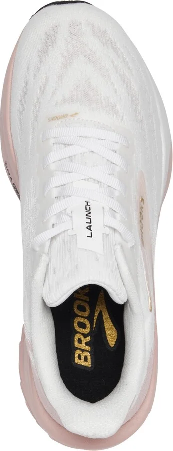 Brooks Women's Launch 11 Running Sneakers from Finish Line - White, Gold, Pink - Image 5