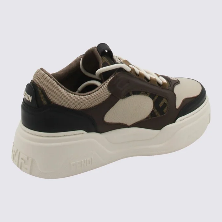 Brown And White Force Sneakers - Image 3