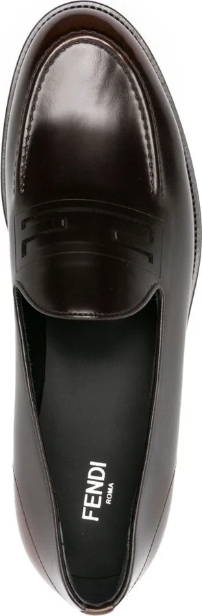Brown Baguette Leather Loafers - Image 4