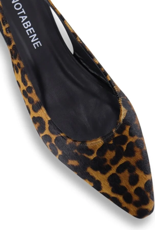 Brown / Black / Neutrals Gilda Slingback, Leopard Cow Fur - Image 4