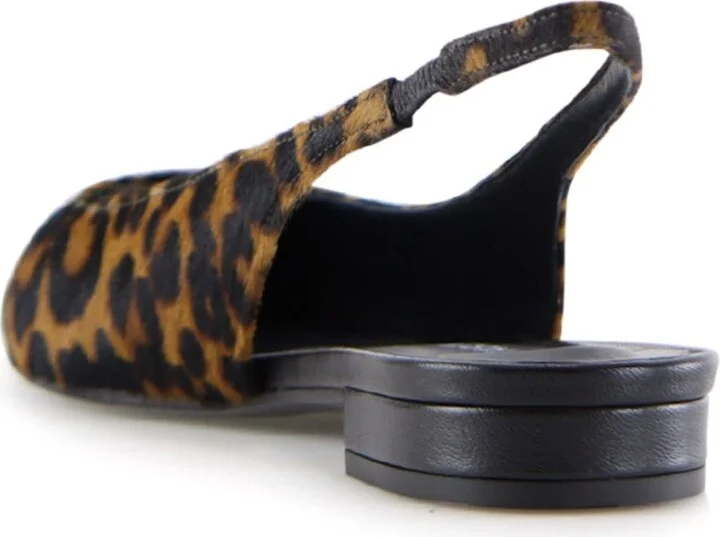 Brown / Black / Neutrals Gilda Slingback, Leopard Cow Fur - Image 5