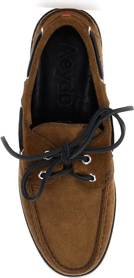 Brown Boat Shoes With Side Laces In Suede Woman - Image 4
