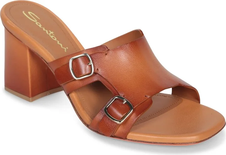 Brown Buckle Heel Sandal - Image 2