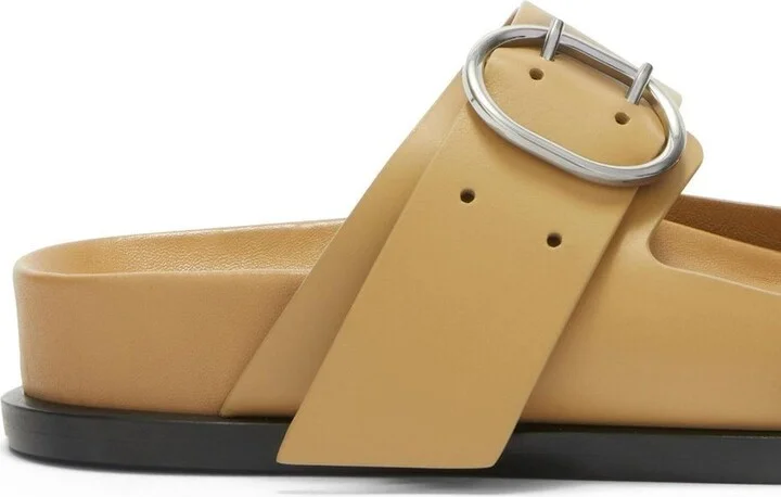 Brown Buckled Leather Sandals - Image 4