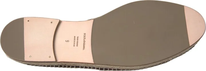 Brown Buffalo Leather Espadrille Flats Men's Shoes - Image 6