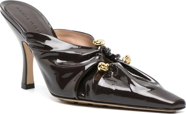 Brown Bunnie 90 Leather Mules - Image 2