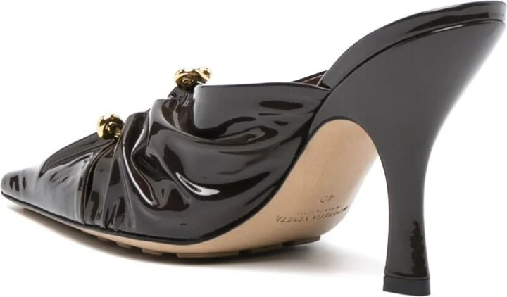 Brown Bunnie 90 Leather Mules - Image 3
