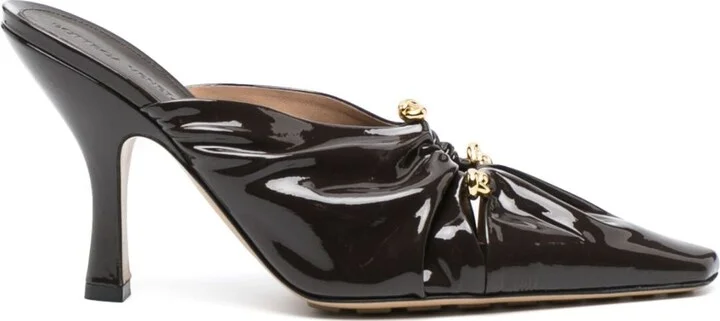 Brown Bunnie 90 Leather Mules
