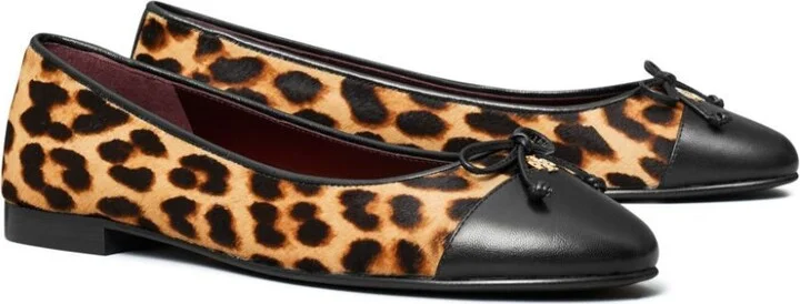 Brown Cap-Toe Ballet Pumps - Image 2