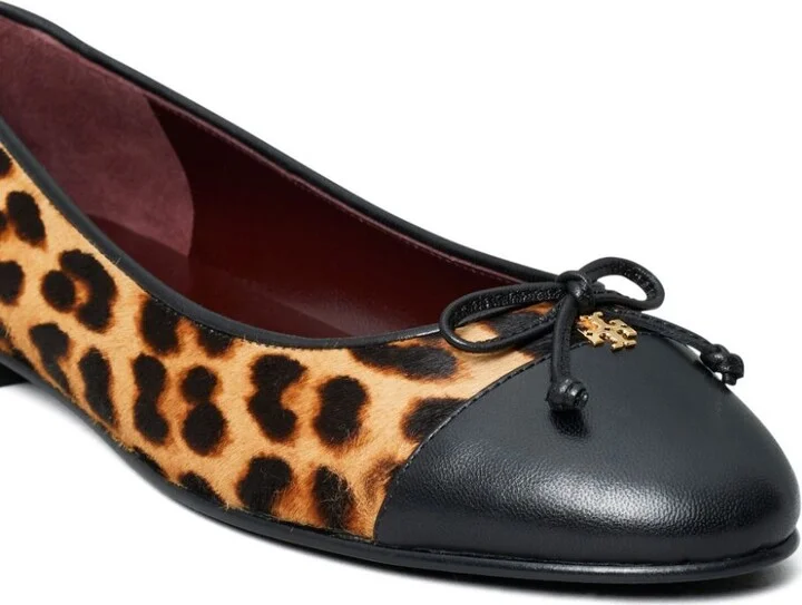 Brown Cap-Toe Ballet Pumps - Image 3