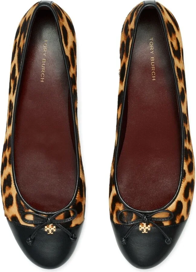 Brown Cap-Toe Ballet Pumps - Image 4