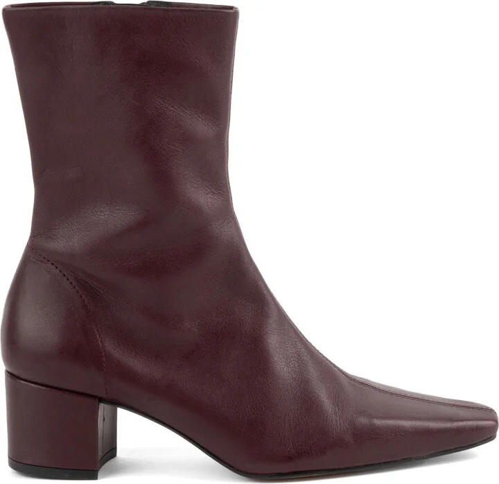 Brown Carlton Heeled Mid Boot-Purple - Image 2